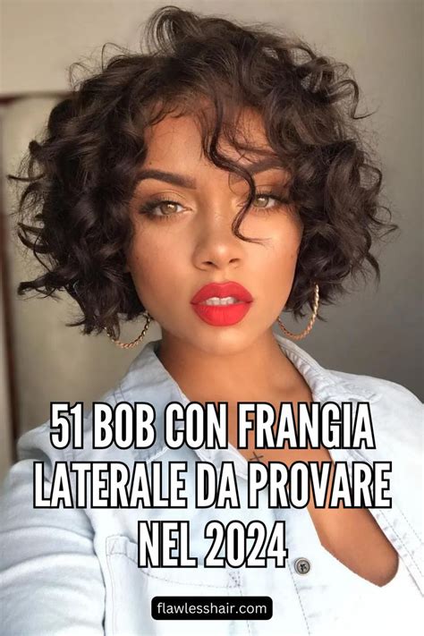 bob con frangia 2024|51 Bob con frangia laterale da provare nel 2024.